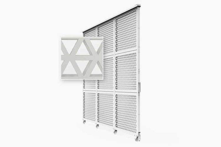punched triangle art screen