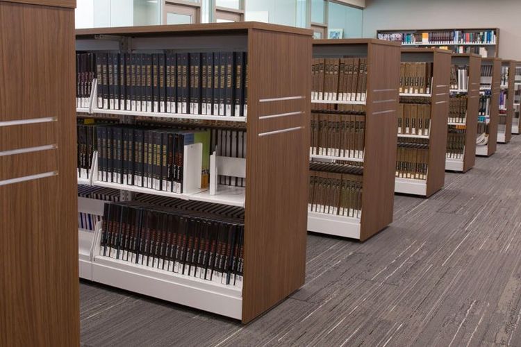 consealed caster flexible shelving