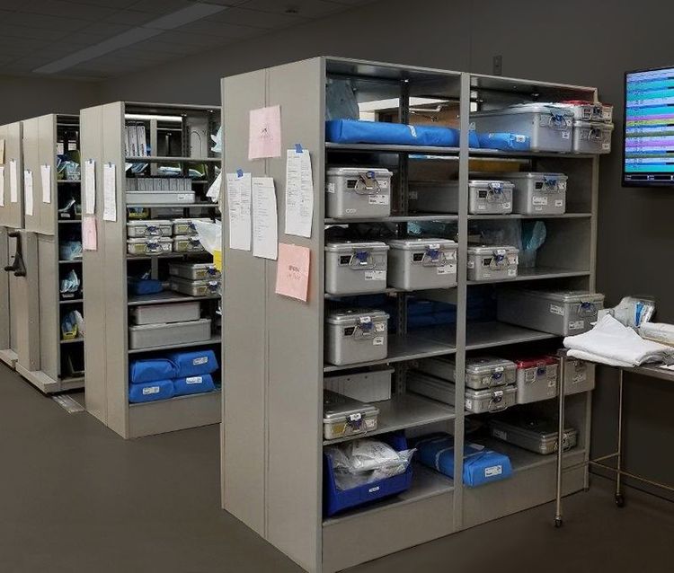 healthcare facility custom shelving design solutions