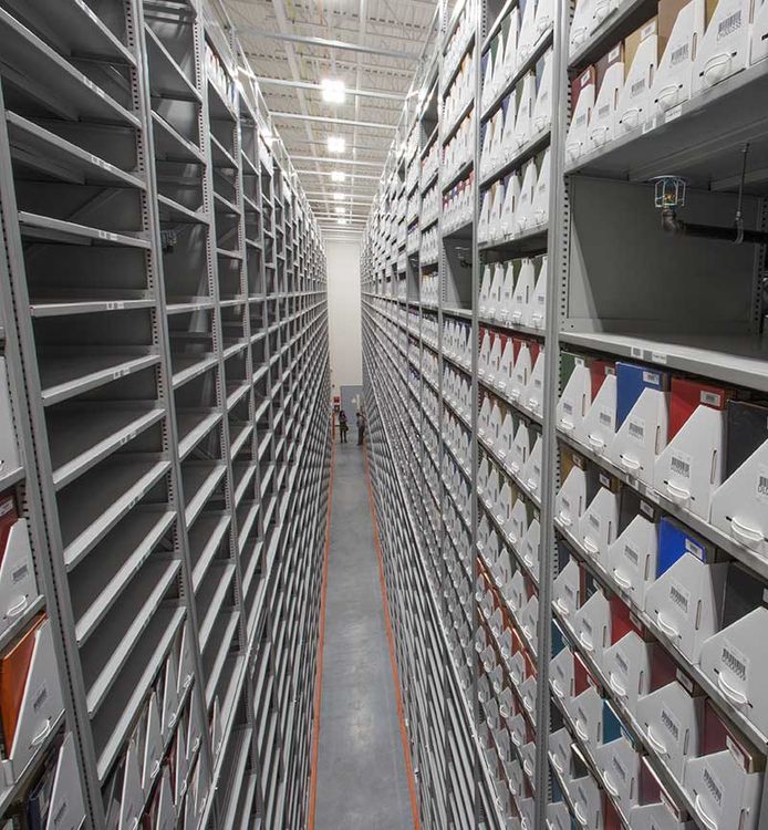 highbay mobile shelving system
