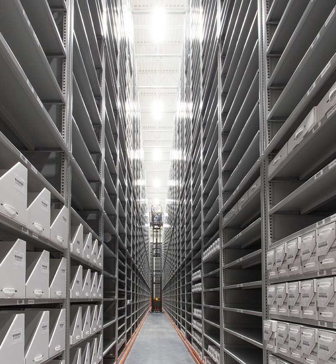 highbay mobile shelving system