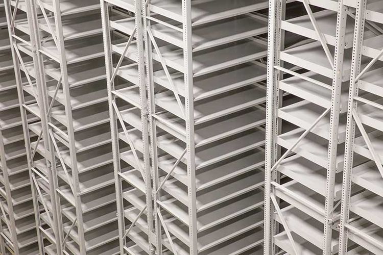 High-bay shelving at university of Alberta