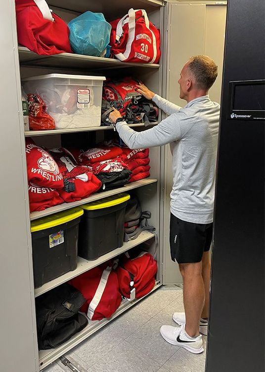k-12 athletic equipment storage cabinet