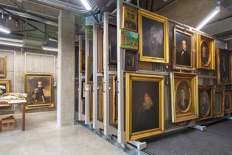 lateral art rack at Filson Historical Society