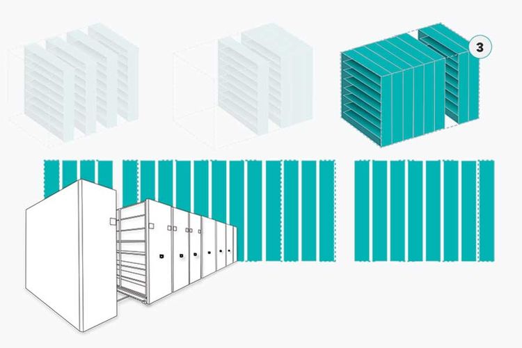 high-density mobile system infographic showing double capacity