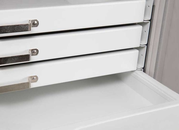 museum shelving full pullout trays