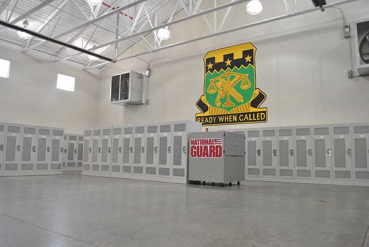 national guard lockers for open training room