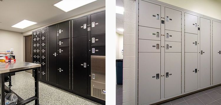 non pass-through evidence locker spacesaver system