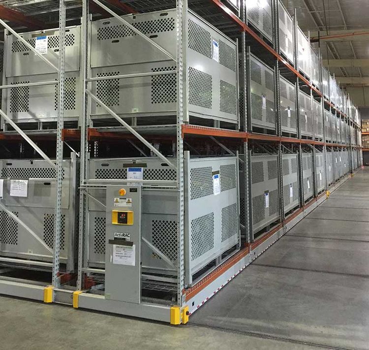 parachute storage container on activeRAC shelving