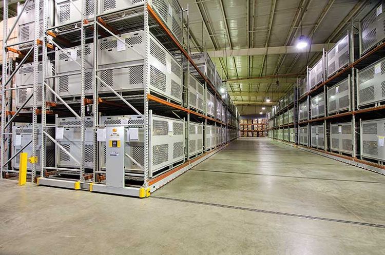 parachute storage container on activeRAC shelving