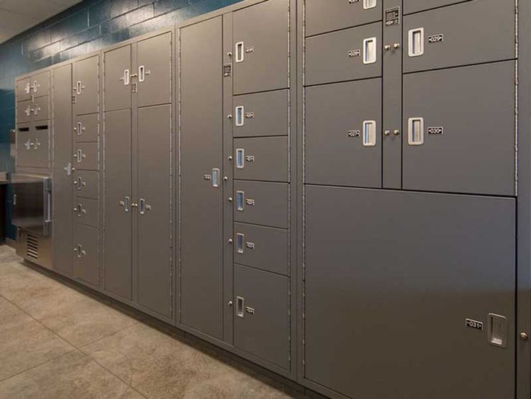 pass-through secure evidence lockers