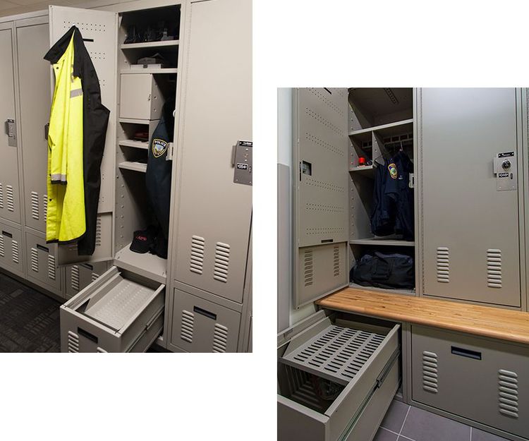 police officer locker uniform storage