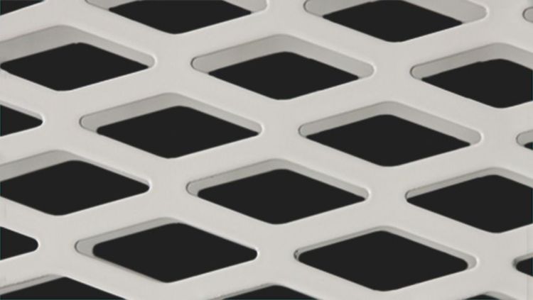 closeup of punched horizontal diamond art screen