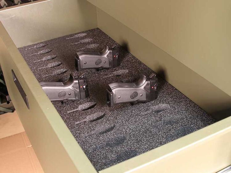 pistol storage in Tricon UEWSS storage container