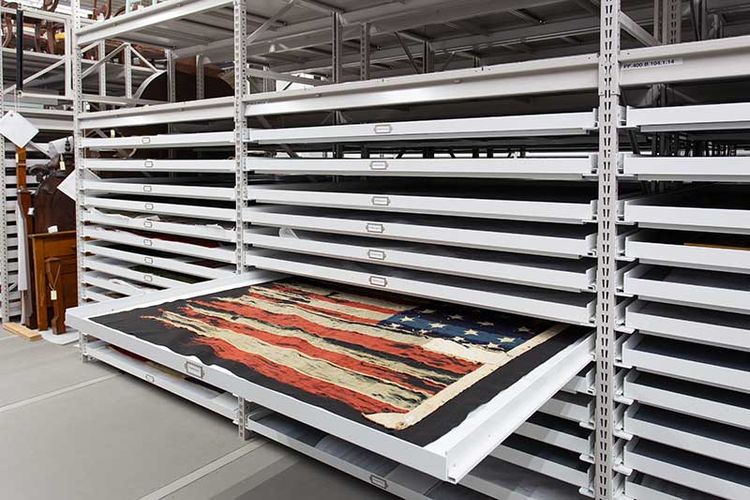 map storage on widespan RaptorRAC shelving