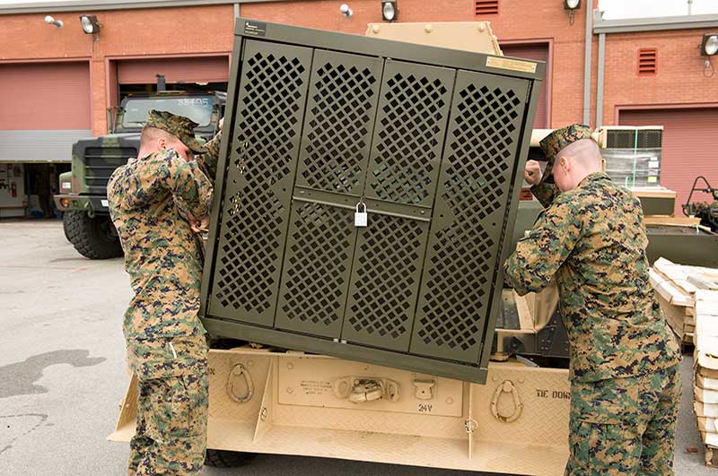 secure military weapon transport container