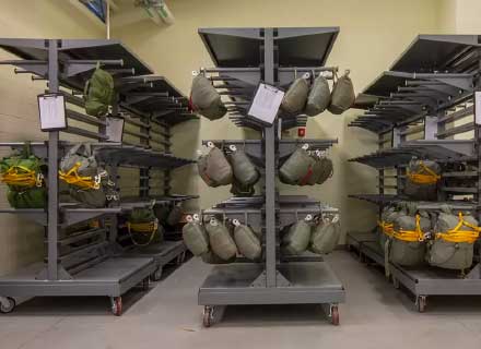 military heavy-duty mobile racking carts