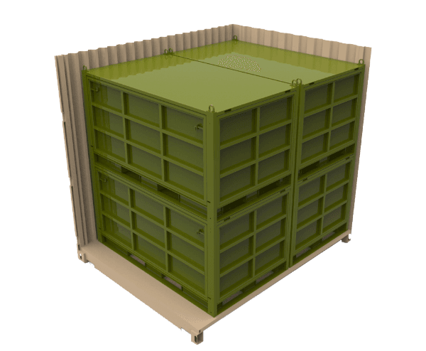 military metal shipping crate