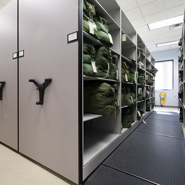 military parachute storage system