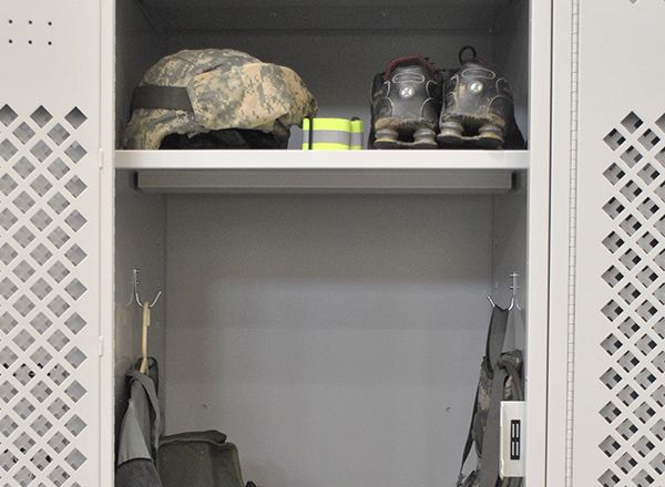 military personal equipment storage locker accessories