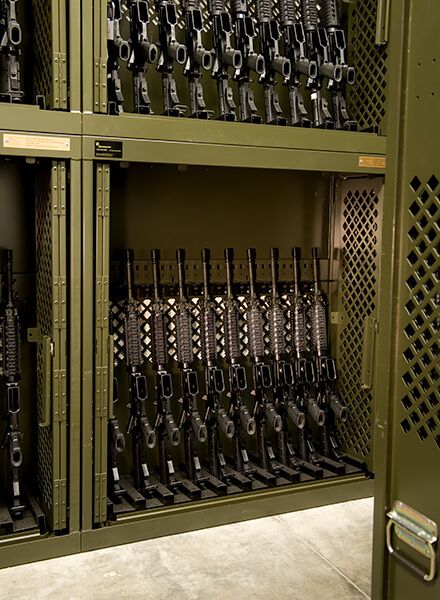 green Spacesaver weapons lockers