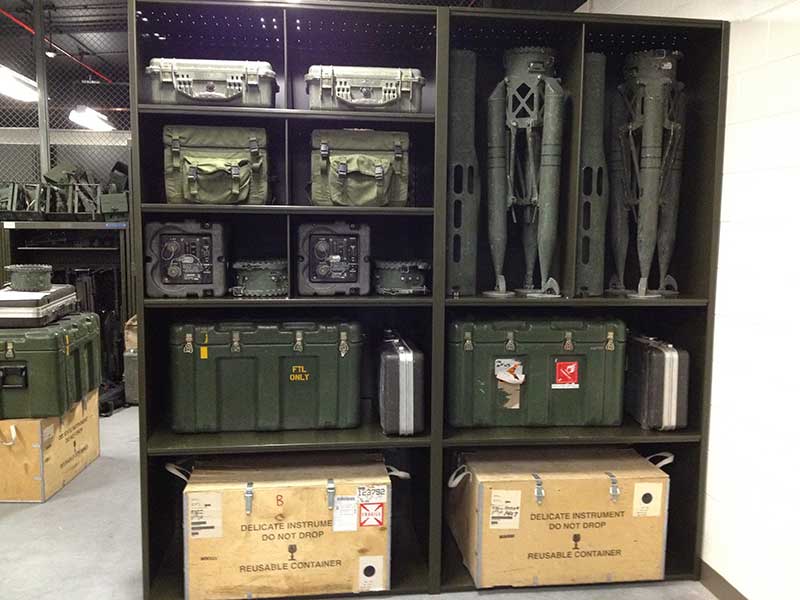 Military weapons storage on 4-post