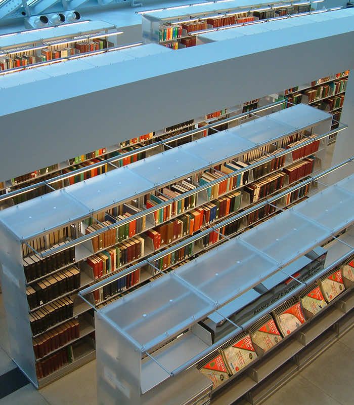 modern library shelving