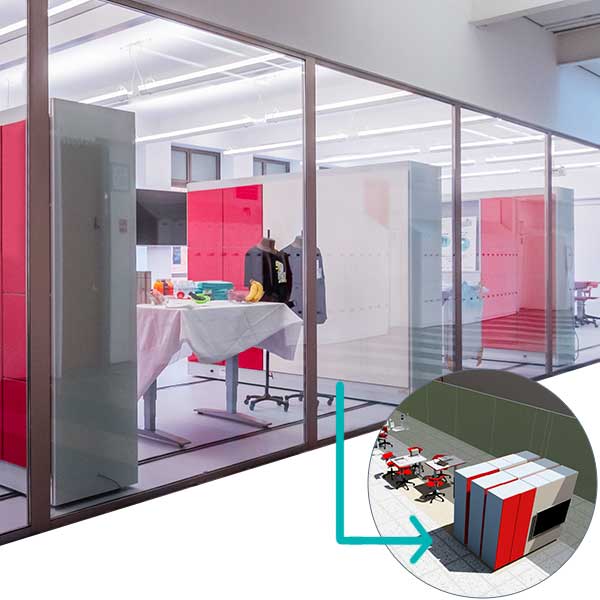 moveable storage walls flexible university spaces