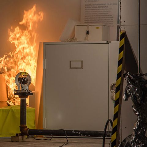 museum cabinet burn workshop testing results