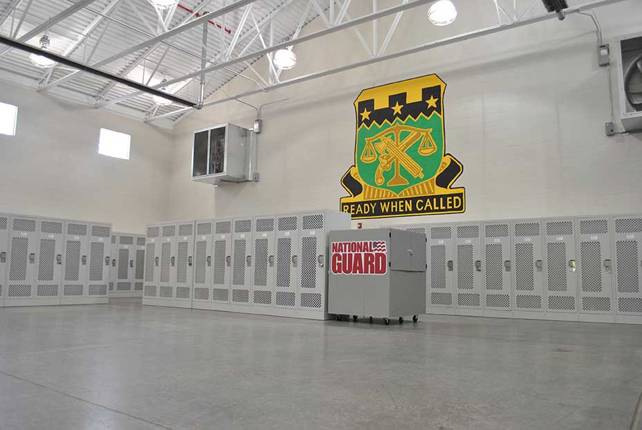 national guard lockers for open training room