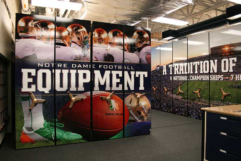 Notre Dame football custom High-density athletics storage