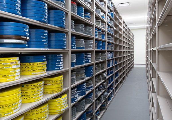 Films stored on high-density mobile system in off-site cold storage museum facility