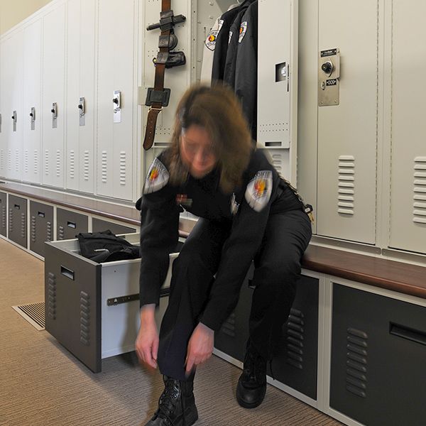officer locker room custom locker configurations