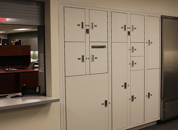 pass-through locker for law enforcement evidence system