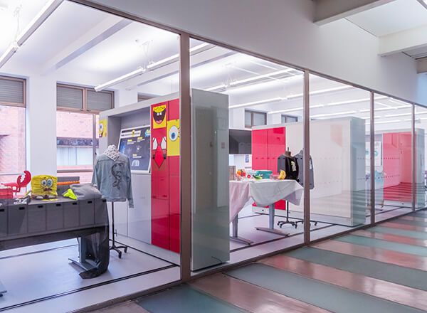 personal lockers with moveable walls