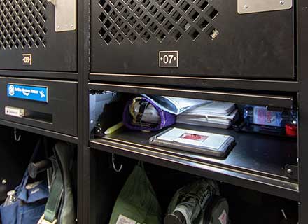 pilot locker helment secure storage