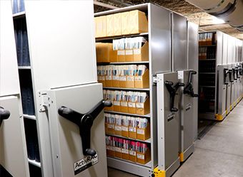 public library compact basement storage