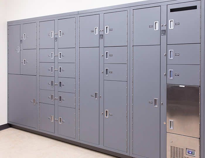 public safety pass-through temporary evidence lockers