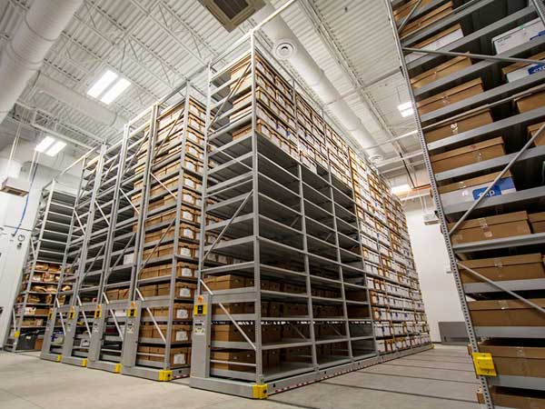 highbay mobile shelving systems - spacesaver