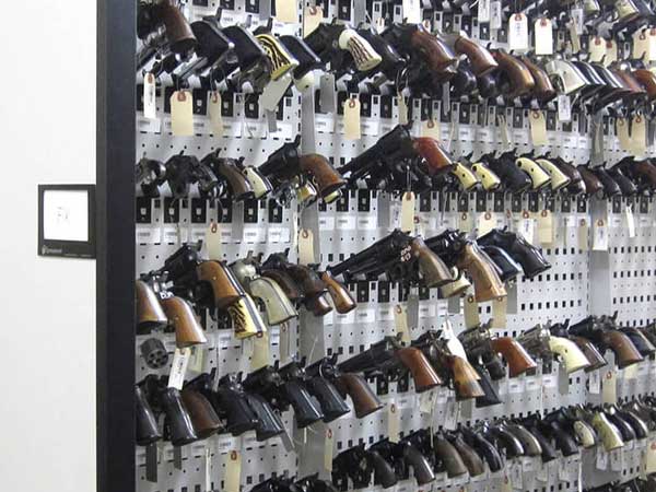 weapon shelving pistol rack