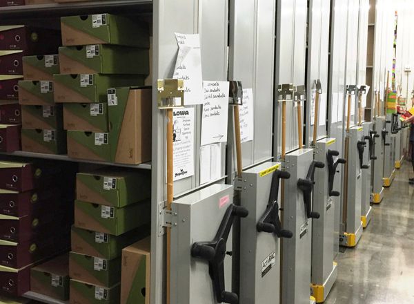 retail shoes inventory custom storage solutions