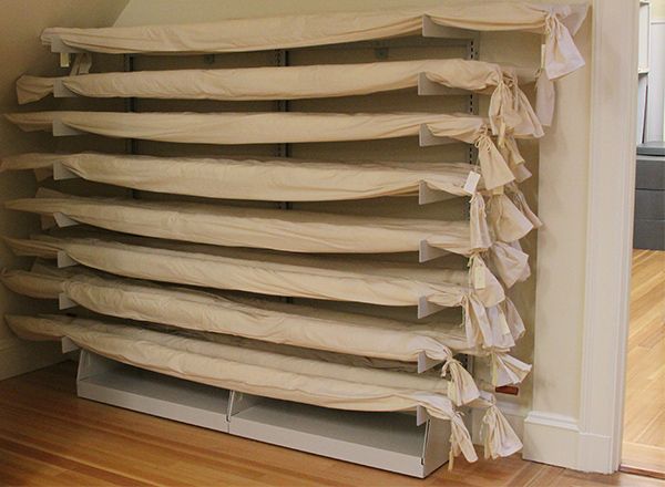 rolled archive cantilever shelving