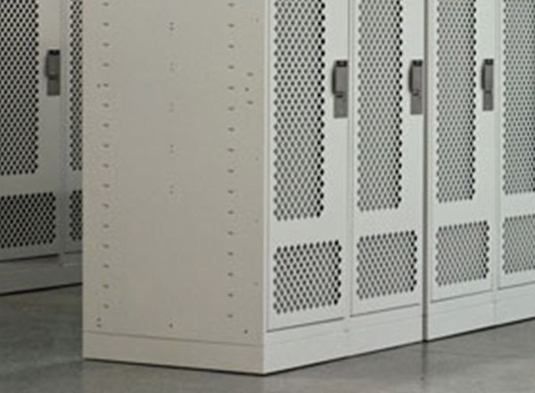 secure equipment lockers ventilation