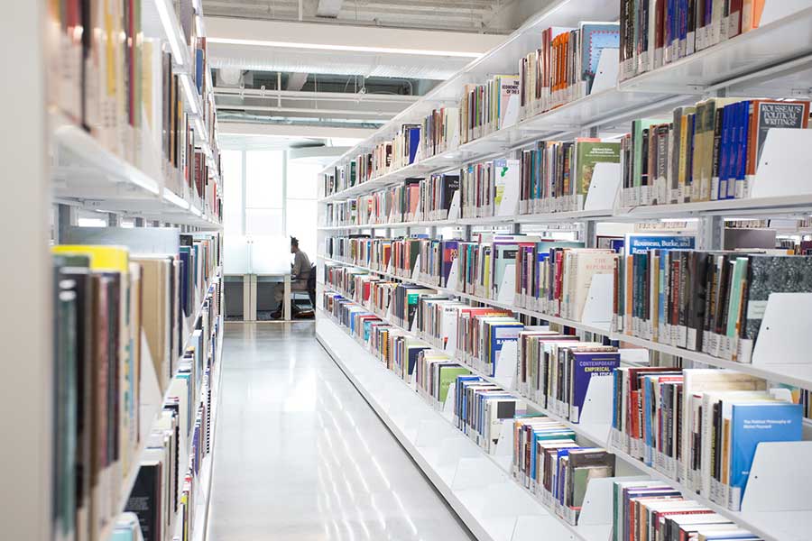 university library metal cantilever adjustable shelving