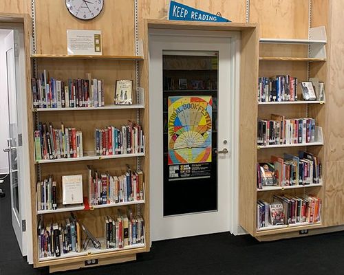 elementary school library shelving