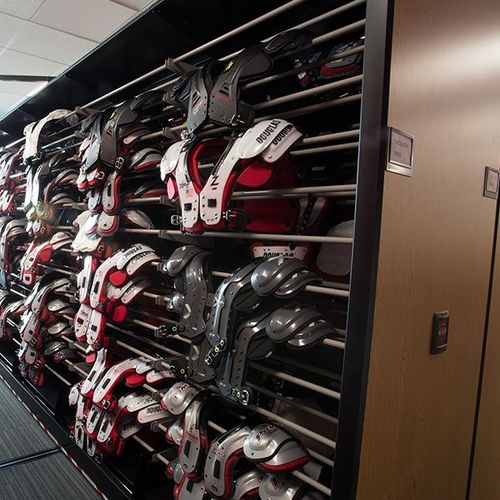 football pad storage solutions