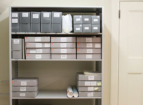 historic house museum archive shelving storage