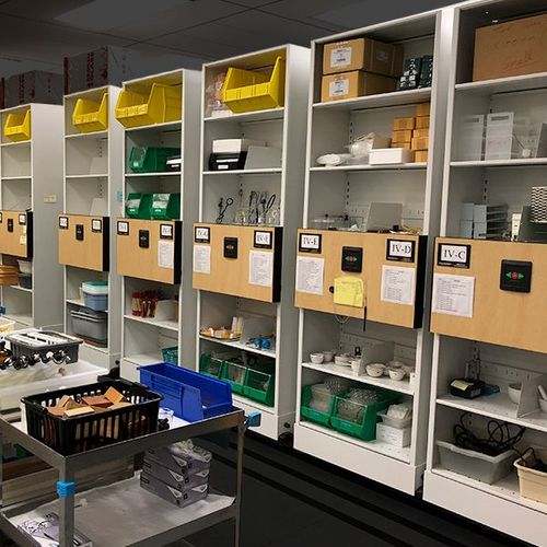 lab supply room storage solutions