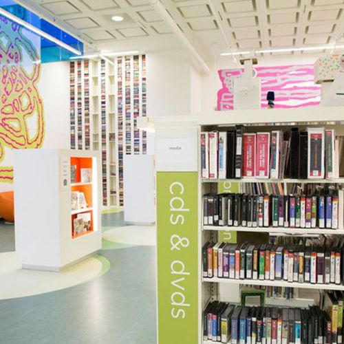 library storage display collection art installation