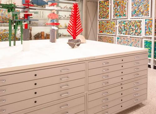museum art collection storage cabinets